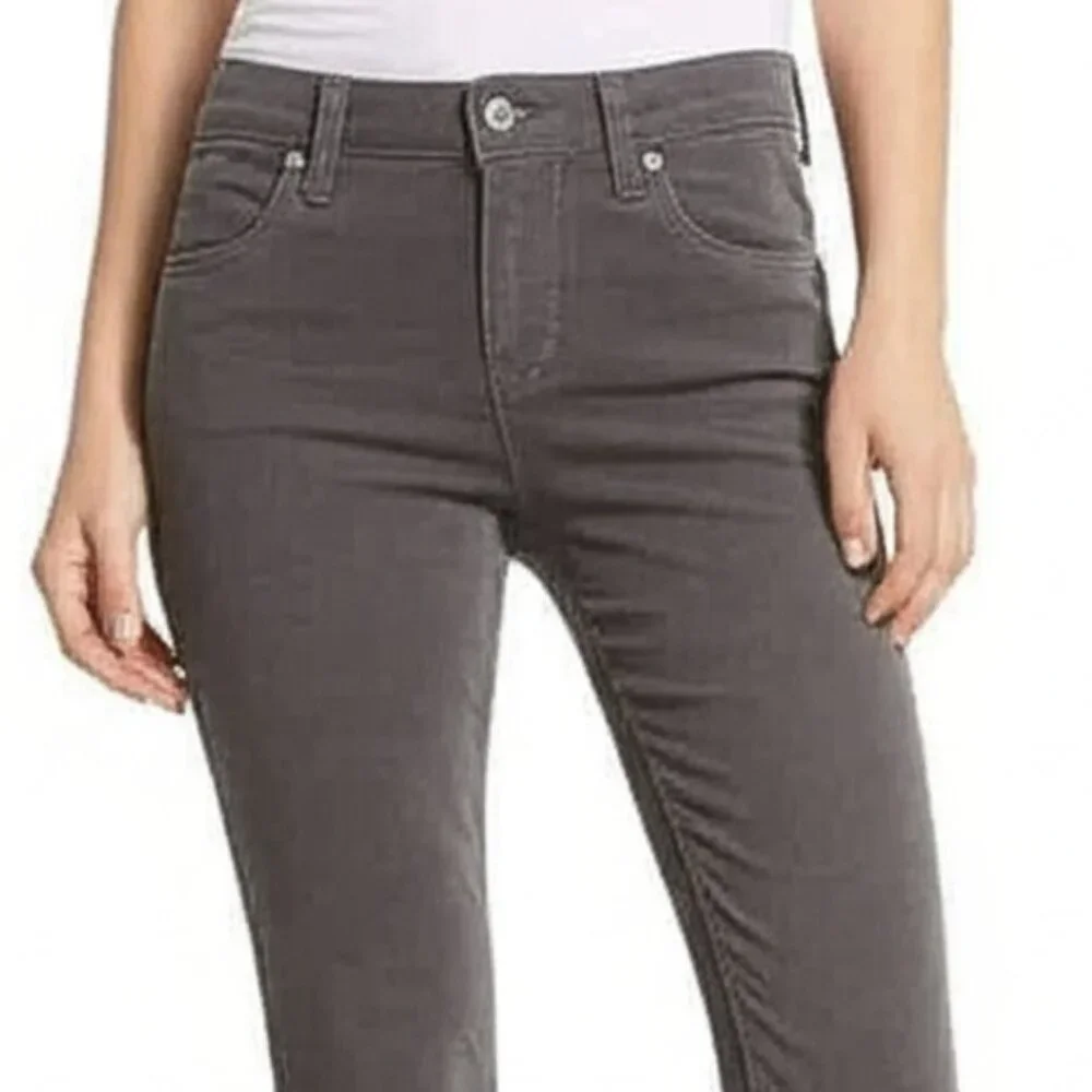 Lucky Brand Brooke Skinny Corduroy Pants Grey Back to School Fall Fashion EUC